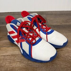 Adidas Basketball Shoes Men's 9.5 Court Vision 2.0 Scarlet Collegiate Royal Blue